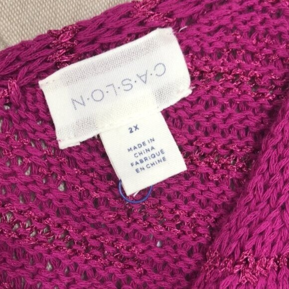 Caslon Sweater Purple Fuchsia Tank Top - Picture 6 of 8